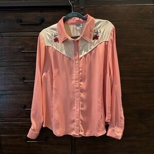Unique Vintage Western Button-Up Shirt